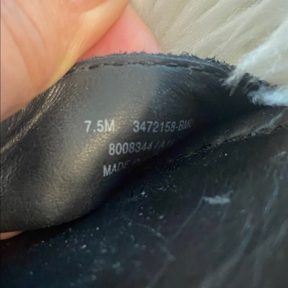 Frye Black and White Ankle Strap Heels size 7.5 very good condition zipper back - Picture 10 of 12